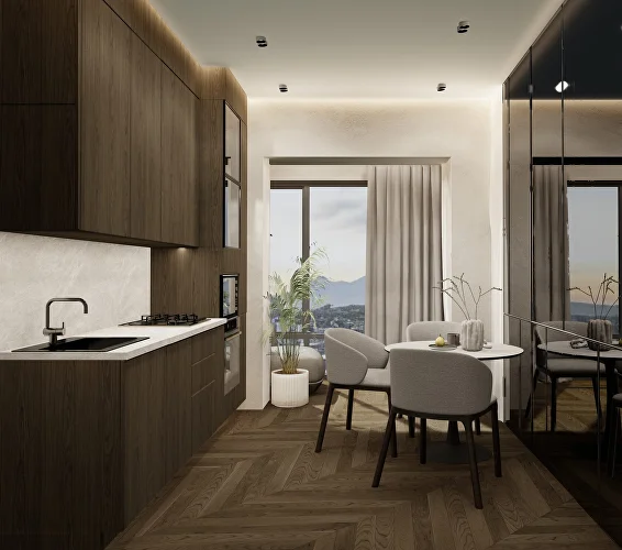 Гостиная с камином