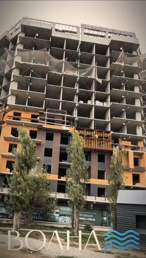 Монолитный каркас полностью завершен.